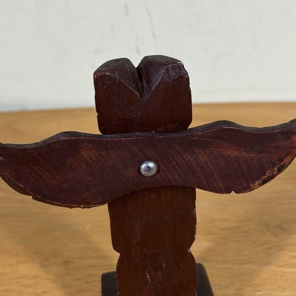 Totem Pole Alaskan Craft 4.5" Tall Figurine Vintage Resin Made in USA - Picture 5 of 8